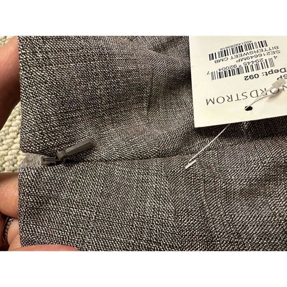 NWT Nordstrom Semantiks Gray Pencil Skirt Petite Size 6 Viscose Blend - Picture 5 of 10